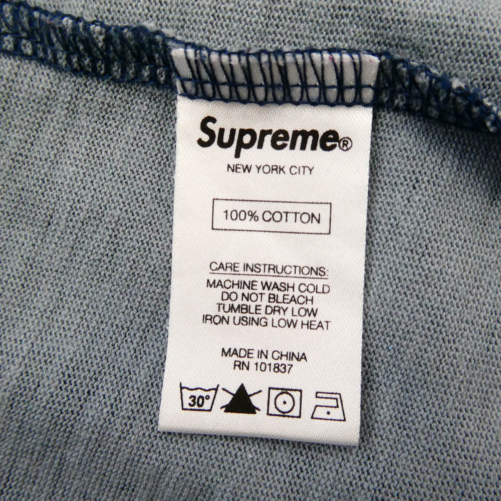 Supreme シュプリーム 19ss Pocket Tee Navy German Camo ポケット Tシャツ カモフラージュ系 L【中古】