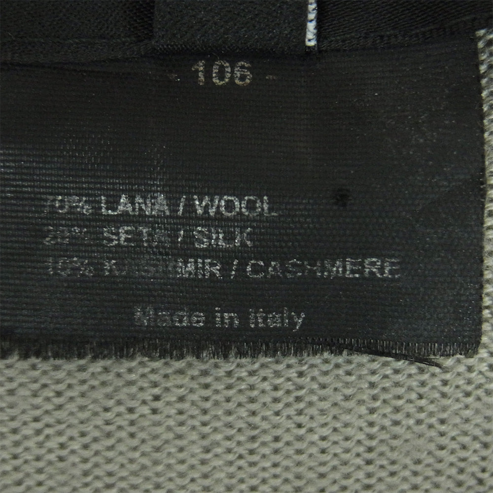 GUCCI グッチ ニット ポロ 長袖 シャツ ウール シルク カシミヤ イタリア製 グレー系 L【中古】