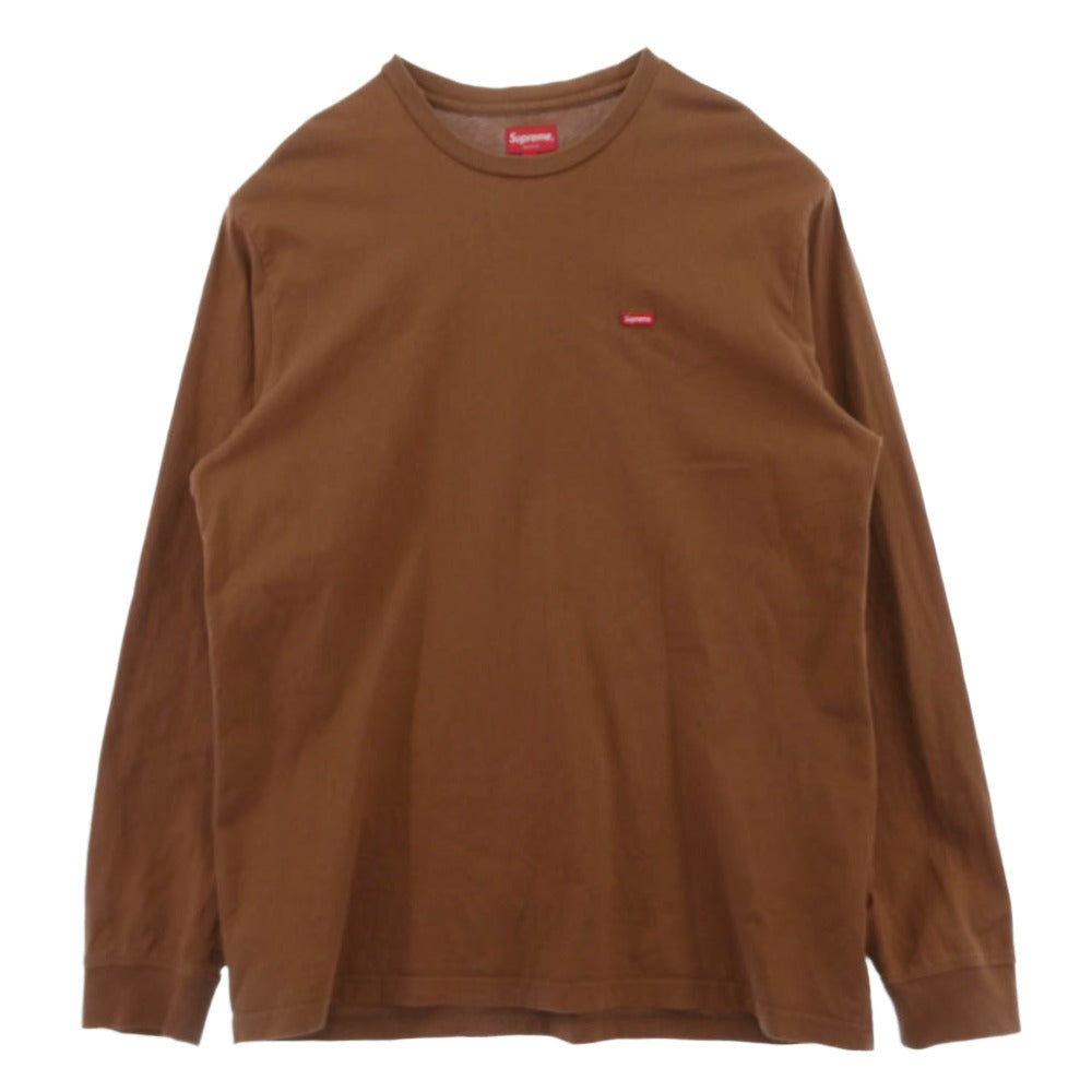 Supreme シュプリーム 23SS small box logo l/s tee スモールボックスロゴ 長袖 Tシャツ ブラウン系 L【中古】