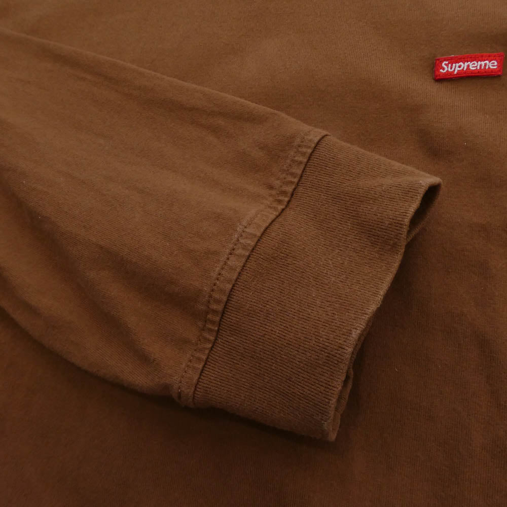 Supreme シュプリーム 23SS small box logo l/s tee スモールボックスロゴ 長袖 Tシャツ ブラウン系 L【中古】
