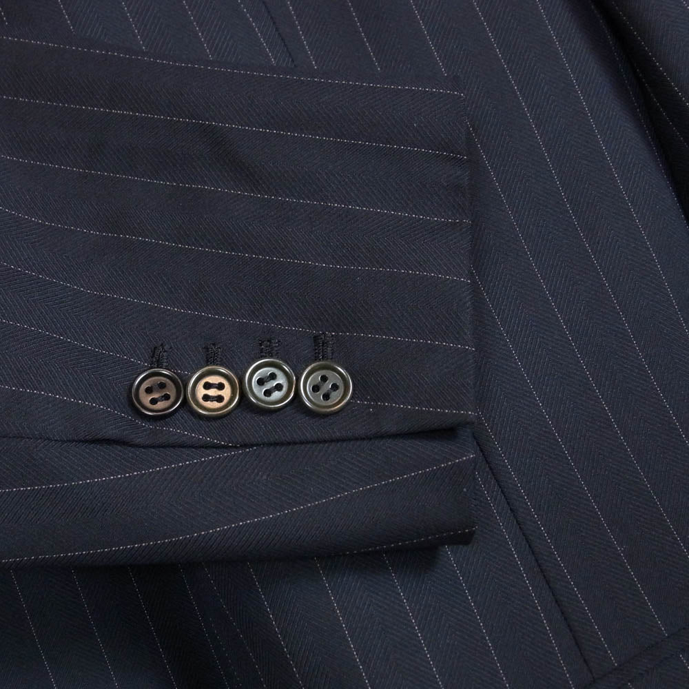 Brioni ブリオーニ PALATINO パラティーノ ウール ストライプ テーラード ジャケット ブラック系 40【中古】