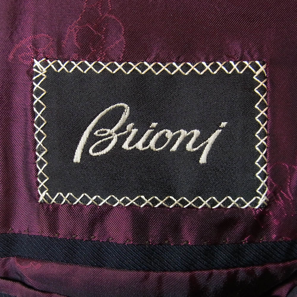 Brioni ブリオーニ PALATINO パラティーノ ウール ストライプ テーラード ジャケット ブラック系 40【中古】