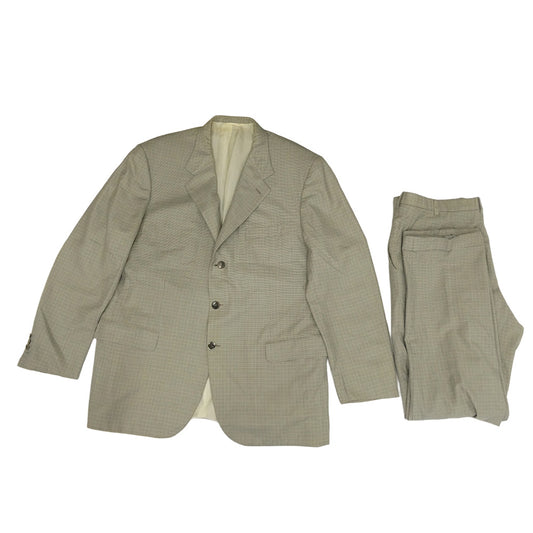 Brioni ブリオーニ SENATO セナート 3ボタン スーツ セットアップ オフホワイト系 グレー系 マルチカラー系 56【中古】