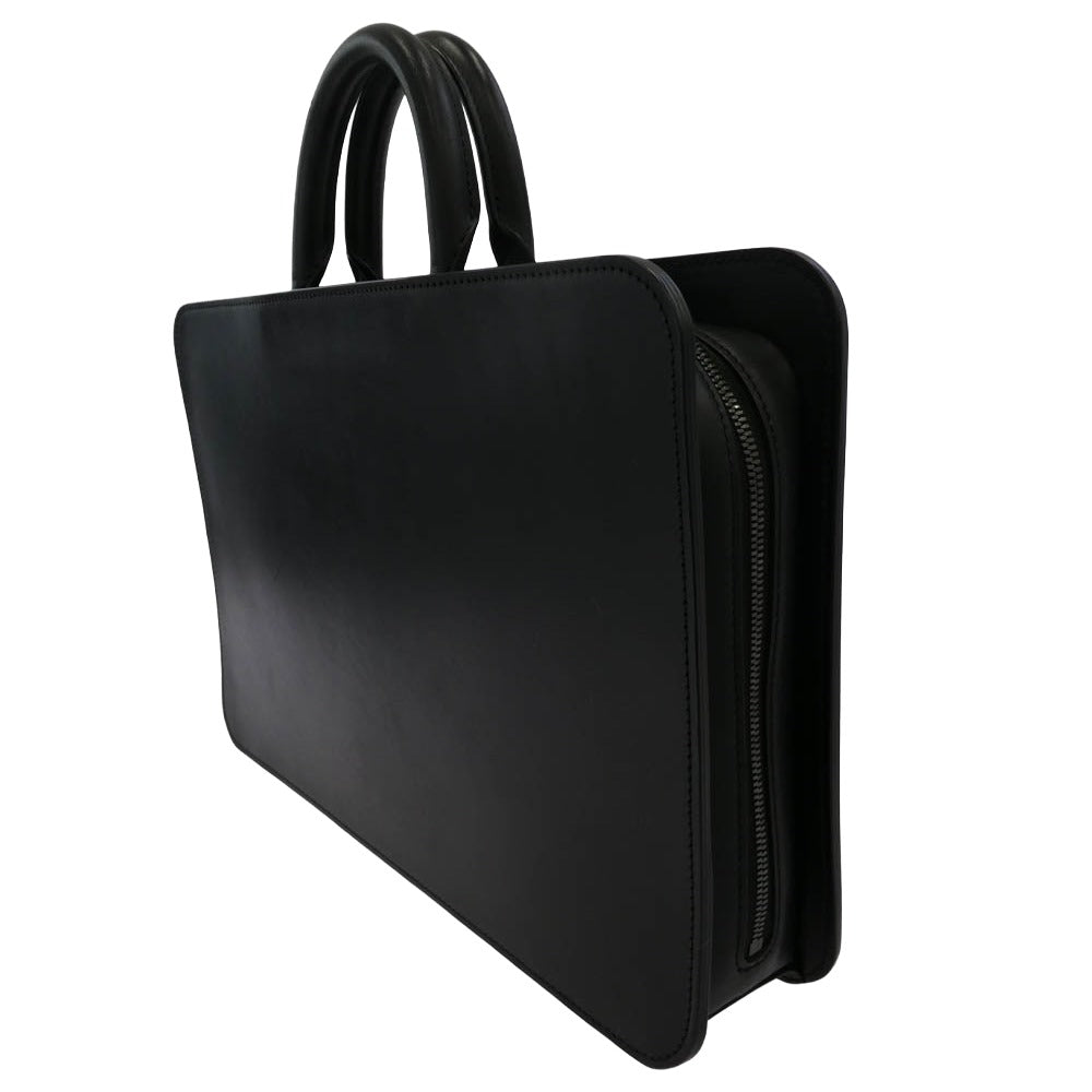 土屋鞄 BL0901BK ブラックヌメ スクエアバッグ レザーブリーフケース ブラック系【中古】