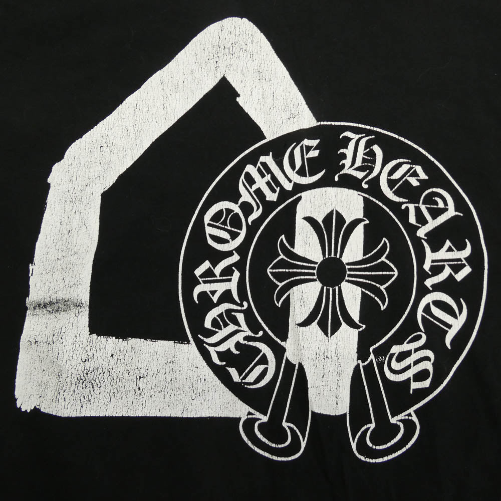 CHROME HEARTS クロムハーツ（原本無） ZI-T002 Dover Street Market ドーバーストリートマーケット ホースシューロゴ 半袖 Tシャツ ブラック系 L【中古】