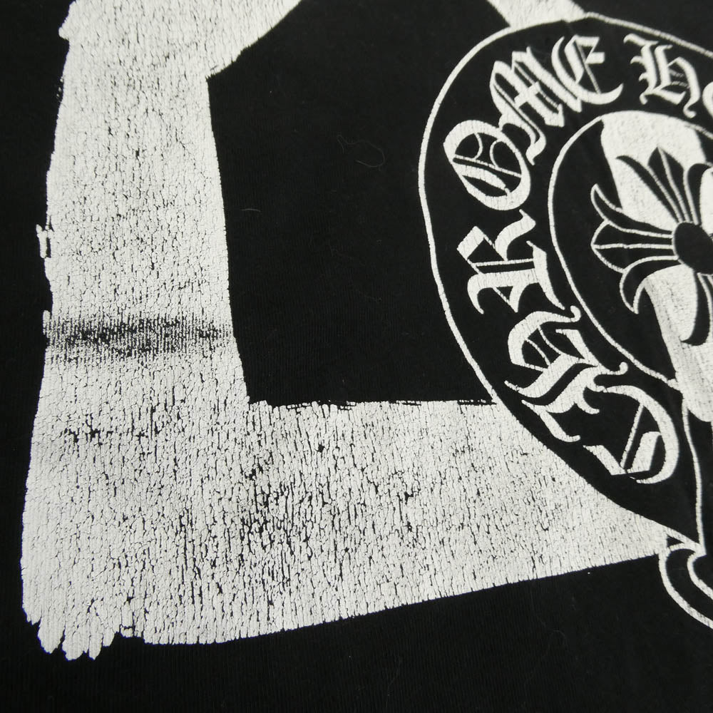 CHROME HEARTS クロムハーツ（原本無） ZI-T002 Dover Street Market ドーバーストリートマーケット ホースシューロゴ 半袖 Tシャツ ブラック系 L【中古】