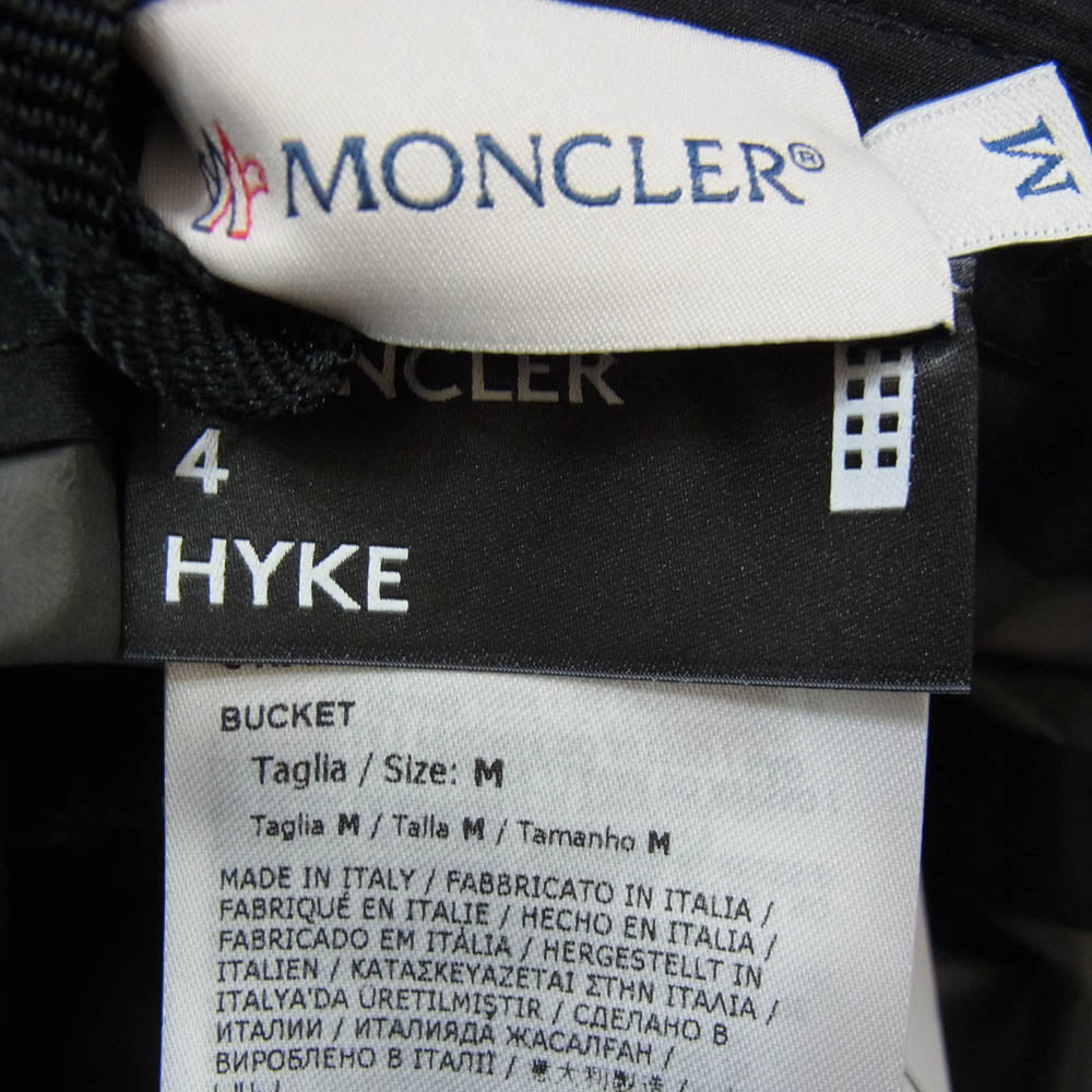 MONCLER モンクレール HYKE ハイク H209K3B00001 BUCKET GORE-TEX ゴアテックス バケットハット 帽子 ブラック系 M【極上美品】【中古】