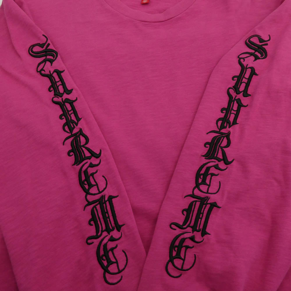 Supreme シュプリーム 24AW Old English L/S Top Pink オールド