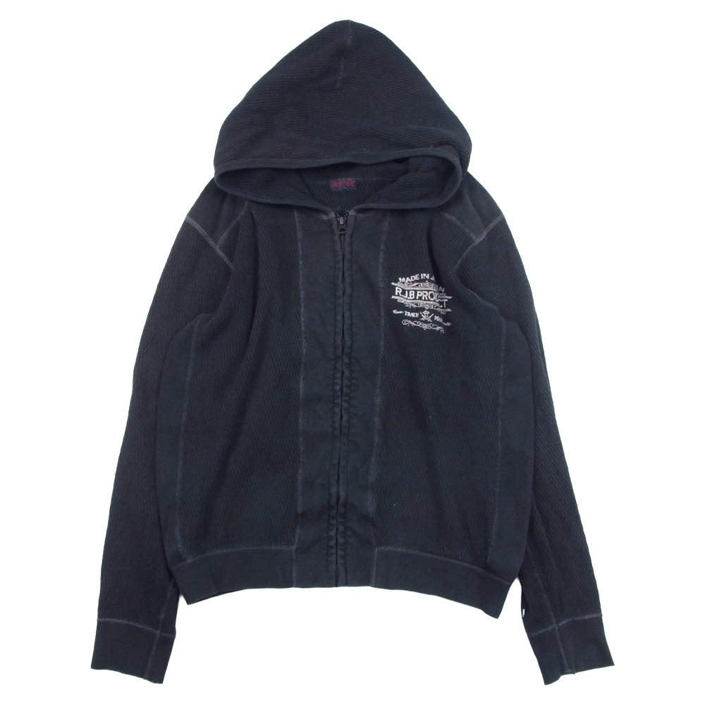 THE FLAT HEAD ザフラットヘッド RJB サーマル ジップパーカー ブラック系 38【中古】