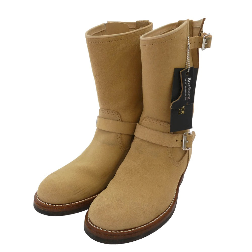 ビルトバック 329 スエード エンジニア ブーツ ベージュ系 8D【中古】