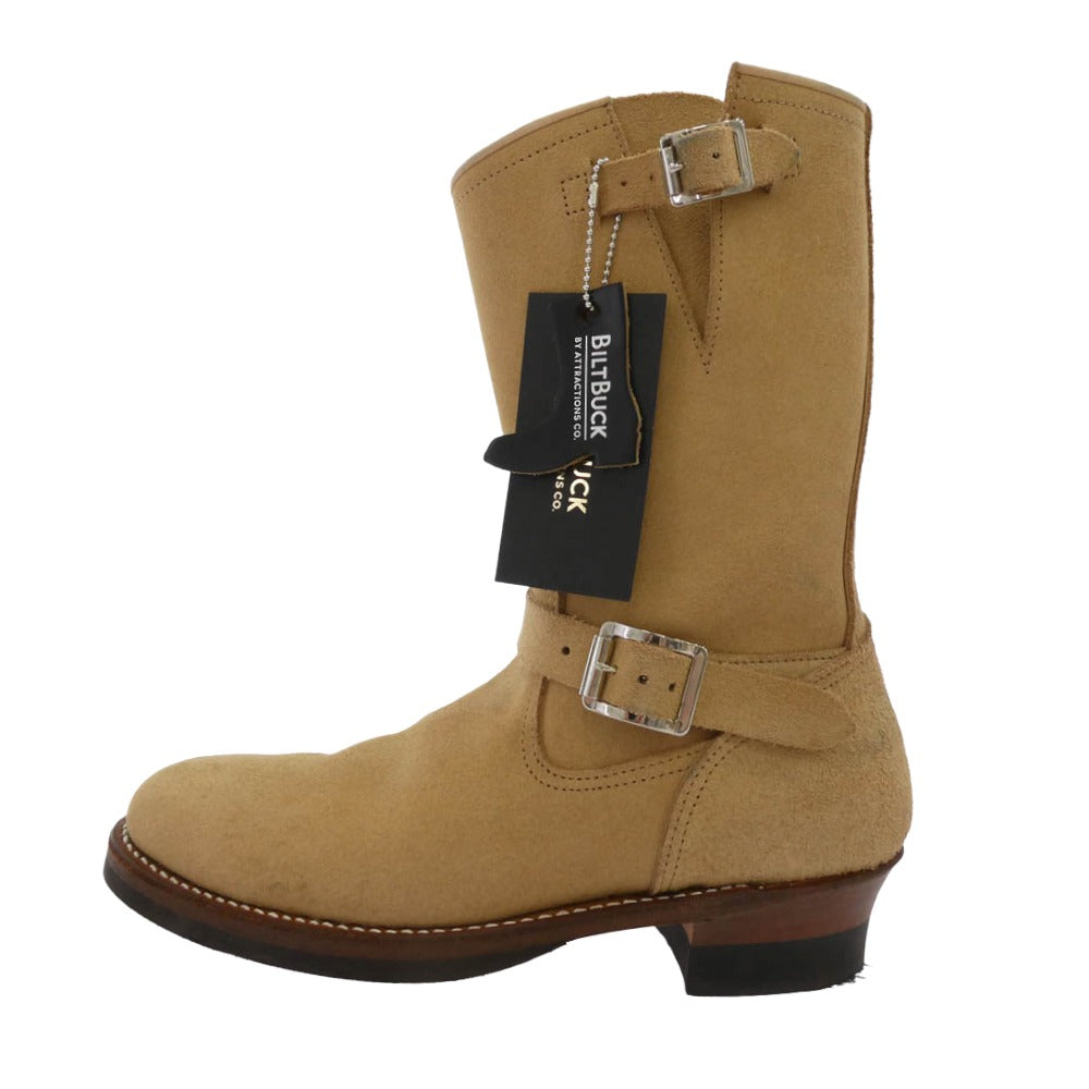 ビルトバック 329 スエード エンジニア ブーツ ベージュ系 8D【中古】