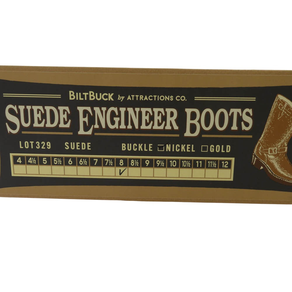 ビルトバック 329 スエード エンジニア ブーツ ベージュ系 8D【中古】