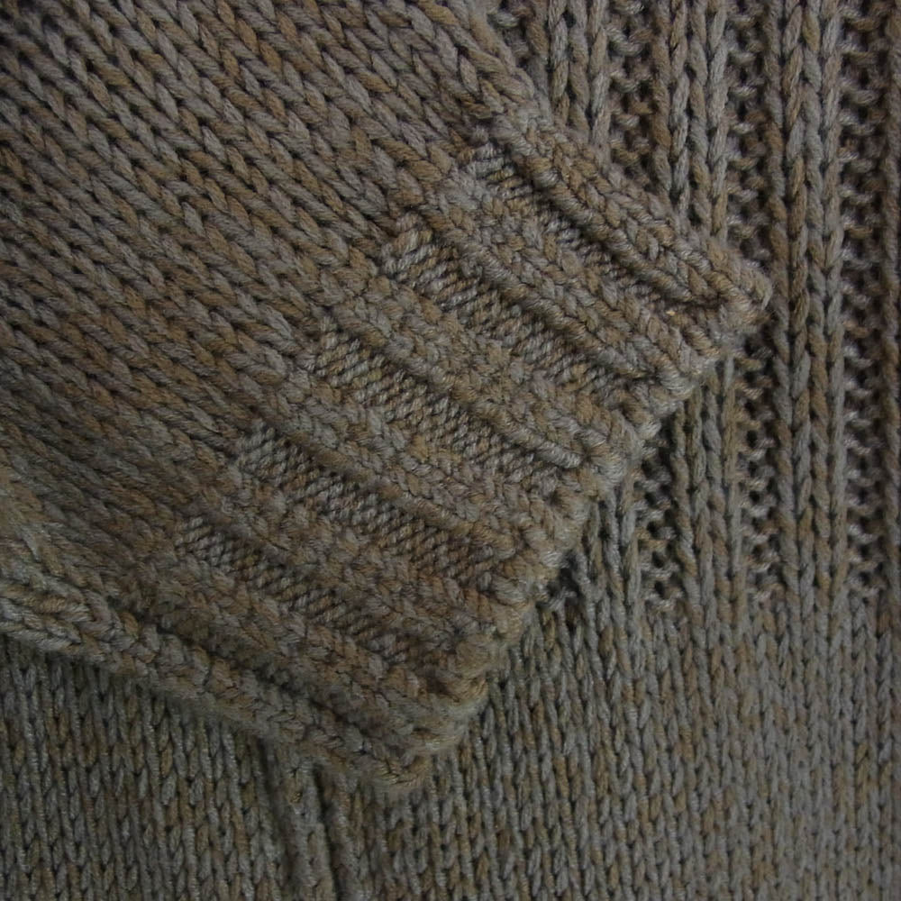 ディスイズネバーザット TN253KKNZK02 Crochet Knit Zip Up Hoodie ニット ジップアップ パーカー フーディー グレー系 M【中古】