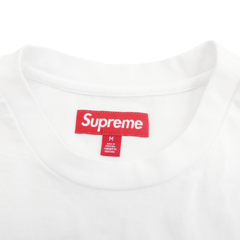Supreme シュプリーム 24AW Small Box Logo L/S Tee スモールボックス ロゴ クルーネック 長袖 カットソー Tシャツ ホワイト系 M【中古】