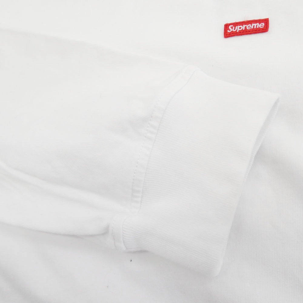 Supreme シュプリーム 24AW Small Box Logo L/S Tee スモールボックス ロゴ クルーネック 長袖 カットソー Tシャツ ホワイト系 M【中古】