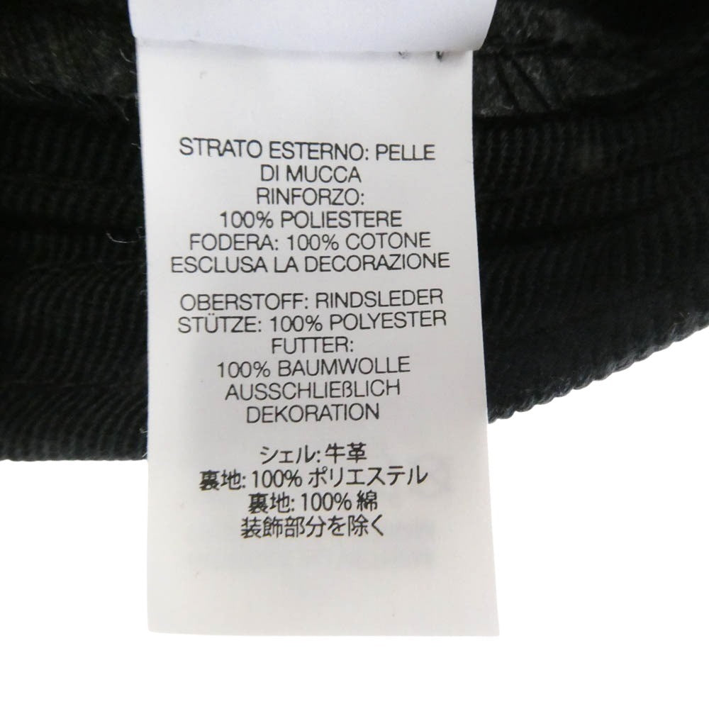 Supreme シュプリーム 25AW New York Leather 6-Panel ニューヨーク レザー 6パネル キャップ 帽子 ブラック系 ゴールド系【美品】【中古】