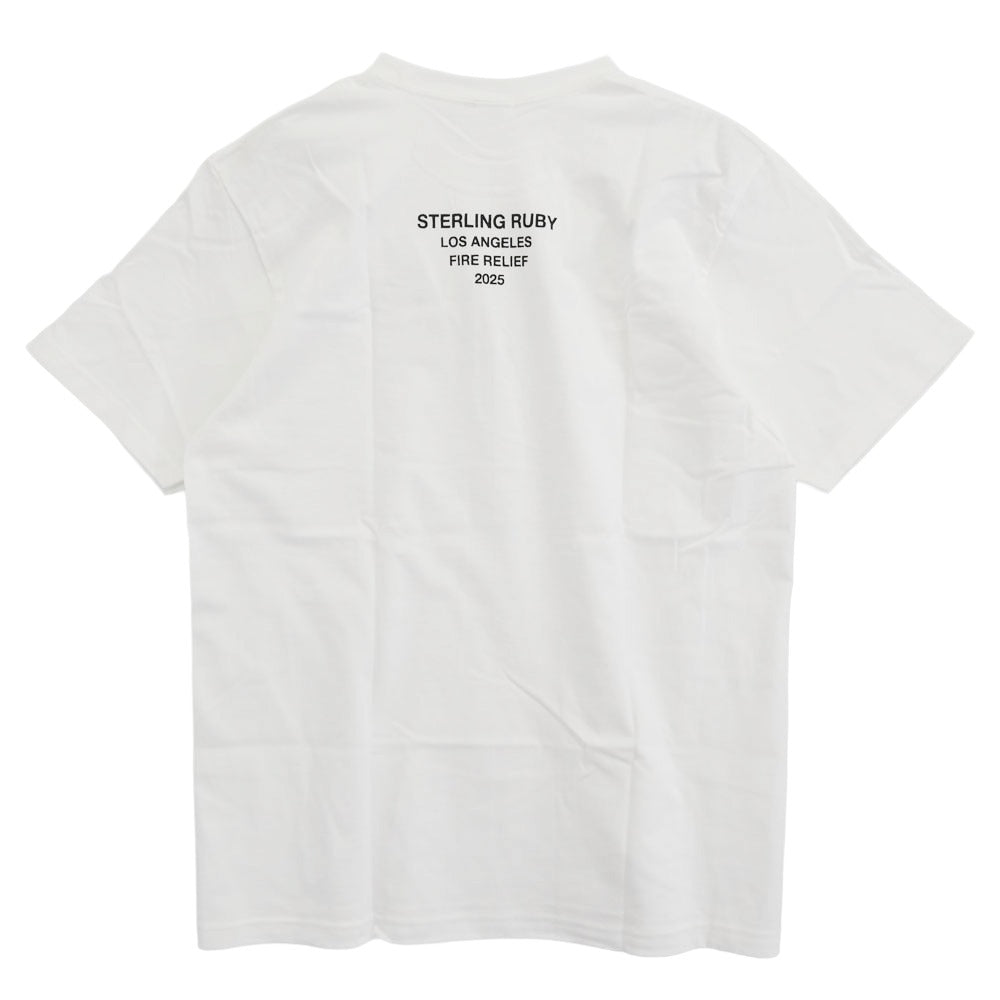 Supreme シュプリーム 25SS Los Angeles Fire Relief Box Logo Tee プリント Tシャツ ホワイト系 L【新古品】【未使用】【中古】