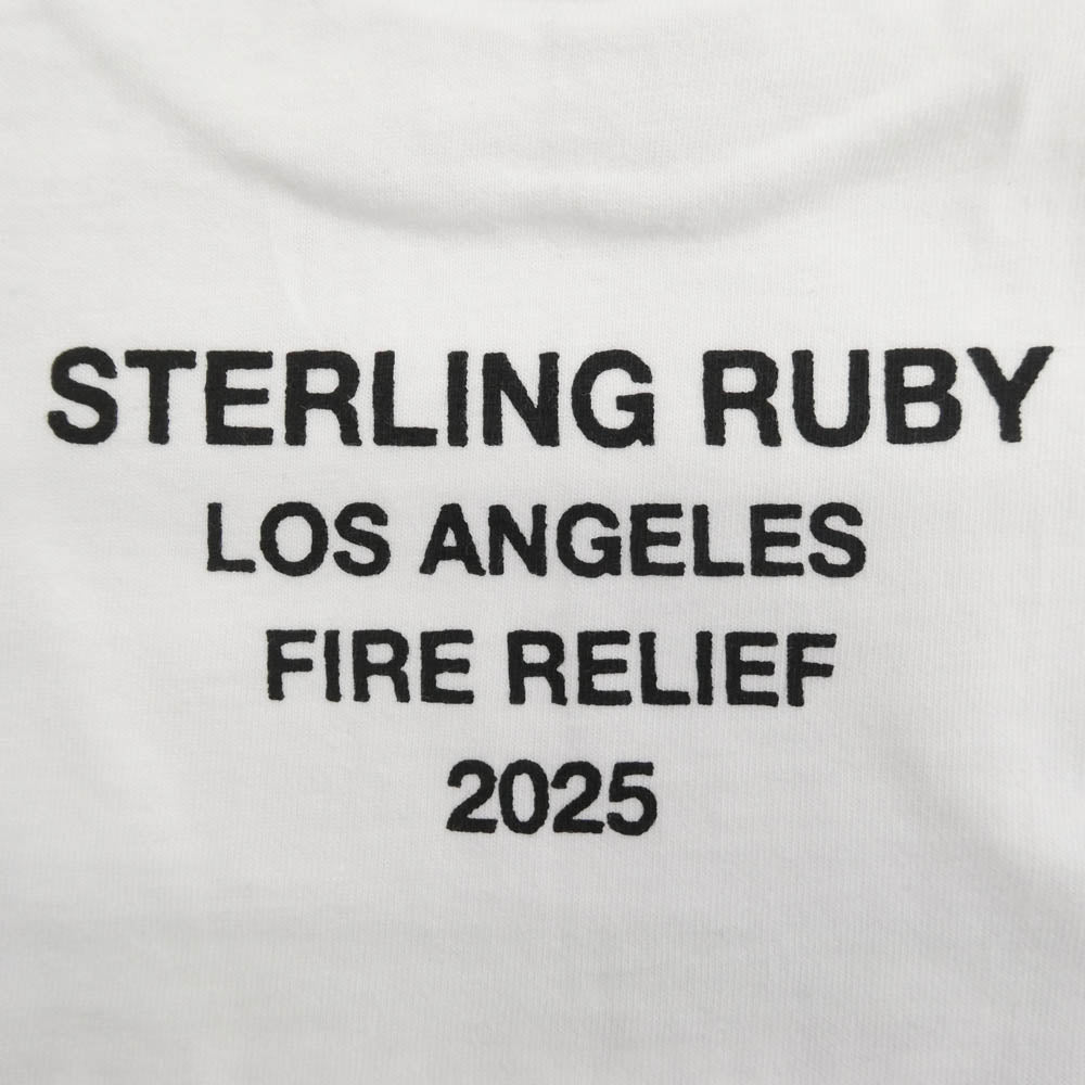 Supreme シュプリーム 25SS Los Angeles Fire Relief Box Logo Tee プリント Tシャツ ホワイト系 L【新古品】【未使用】【中古】