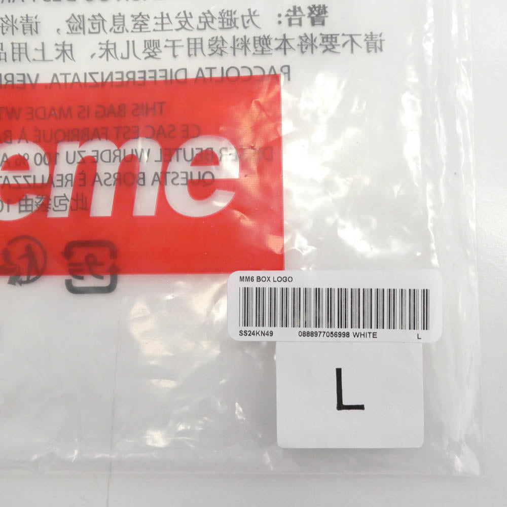 Supreme シュプリーム 24SS Box Logo Tee エムエムシックス ボックス ロゴ オフホワイト系 L【極上美品】【中古】