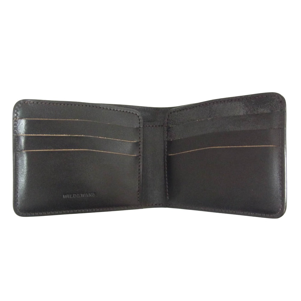 WILDSWANS ワイルドスワンズ wings/fgb/bk WINGS ウィングス フルグレインブライドルレザー 札入れ ウォレット 財布 ブラック系【極上美品】【中古】