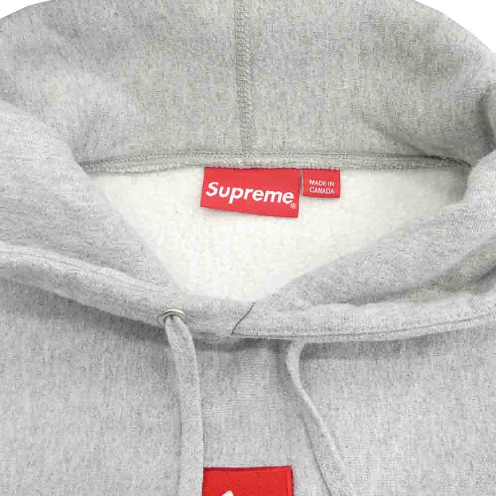 Supreme シュプリーム 20AW Cross Box Logo Hooded Sweatshirt クロス ボックスロゴ フーデッド スウェット シャツ プルオーバー パーカー グレー系 S【中古】