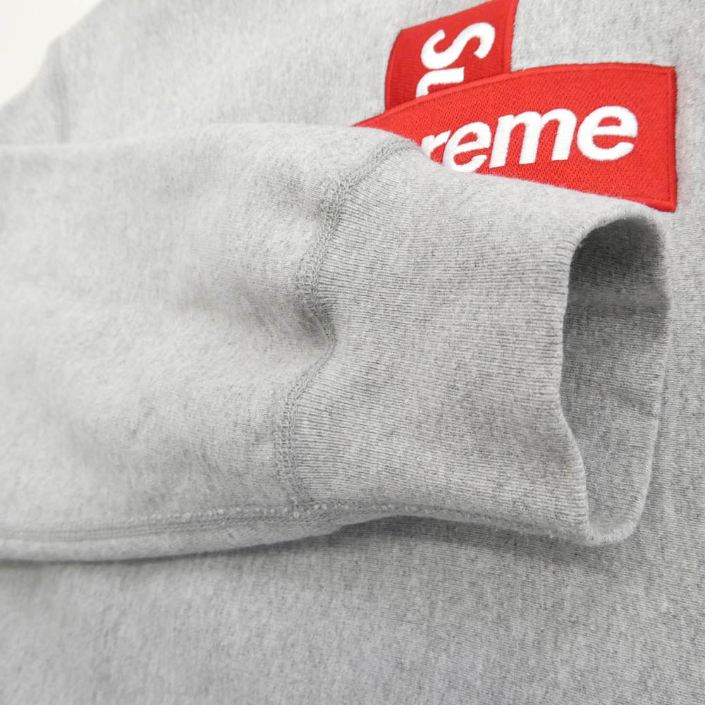 Supreme シュプリーム 20AW Cross Box Logo Hooded Sweatshirt クロス ボックスロゴ フーデッド スウェット シャツ プルオーバー パーカー グレー系 S【中古】