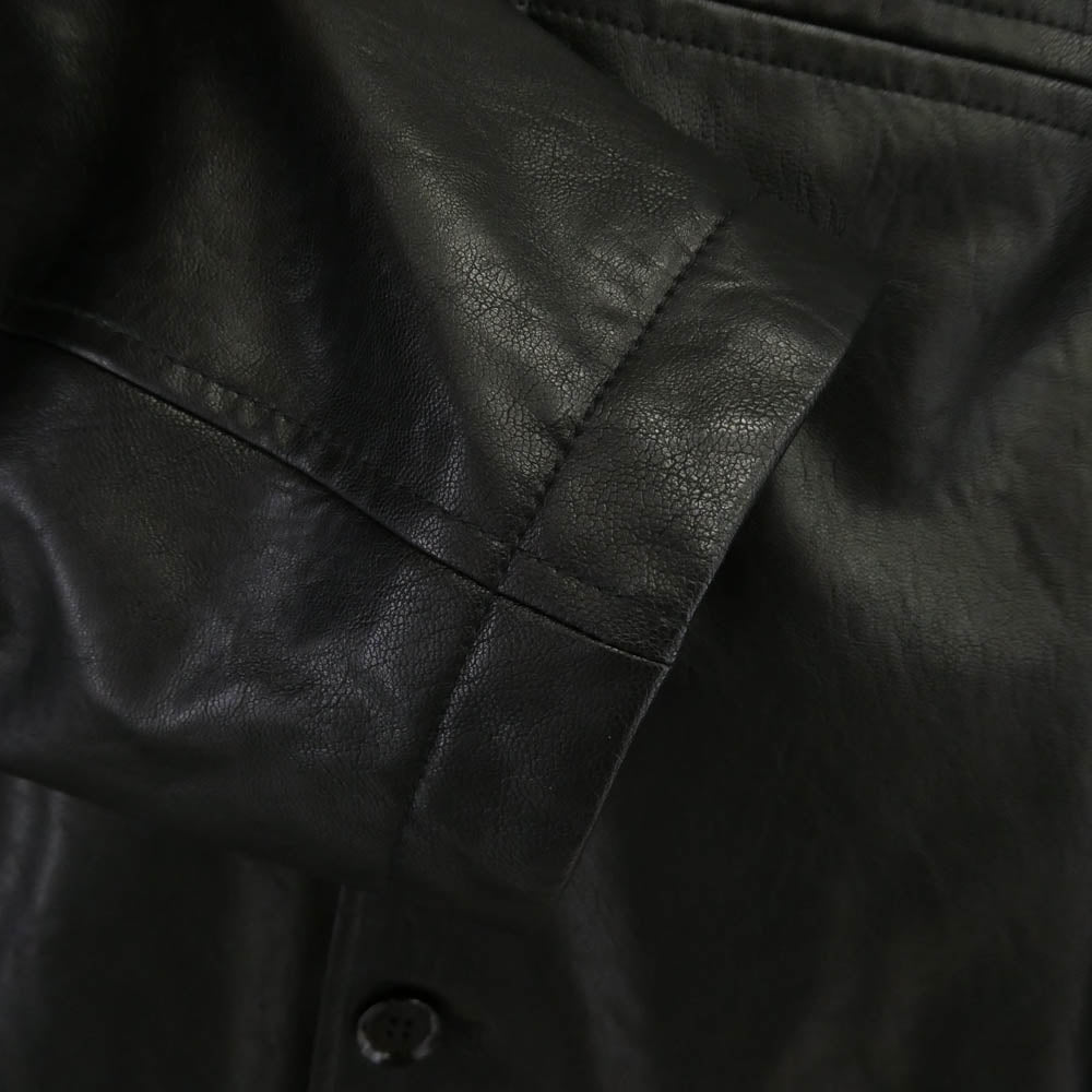 インサイレンス Faux Leather Car Coat フェイクレザー カーコート ブラック系 L【中古】