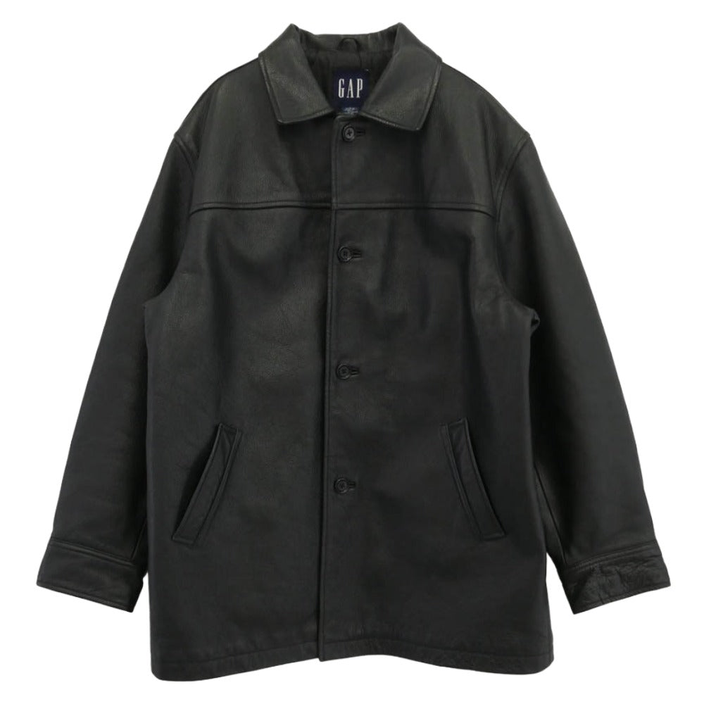 GAP ギャップ 112981-00-1 OLD オールド レザー カーコート ブラック系 L【中古】