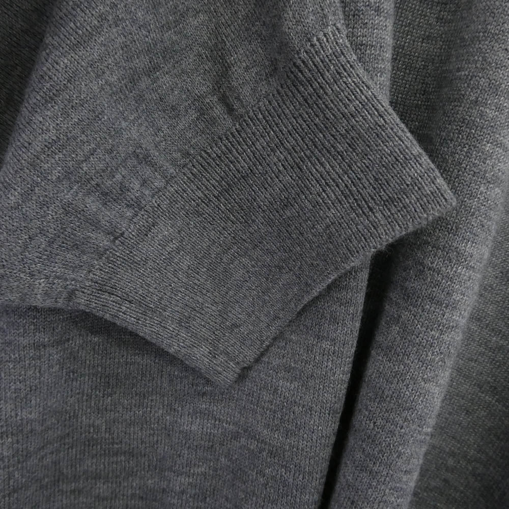 BALENCIAGA バレンシアガ 849966 T1756 2025 GARDEROBE ジャージー ウール ニット ポロシャツ グレー系 S【中古】
