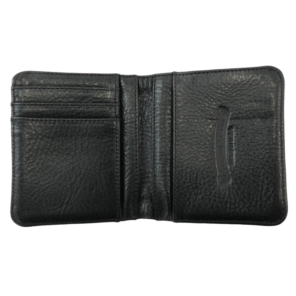 CHROME HEARTS クロムハーツ（原本無） DIGIACOMO ディジャコモ グロメット付き レザー コンパクトウォレット 財布 ブラック系【中古】
