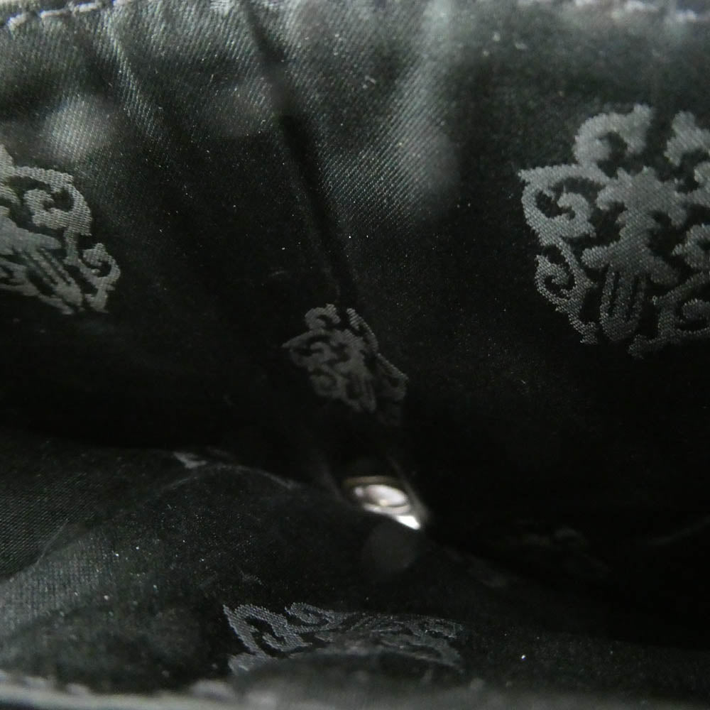 CHROME HEARTS クロムハーツ（原本無） DIGIACOMO ディジャコモ グロメット付き レザー コンパクトウォレット 財布 ブラック系【中古】