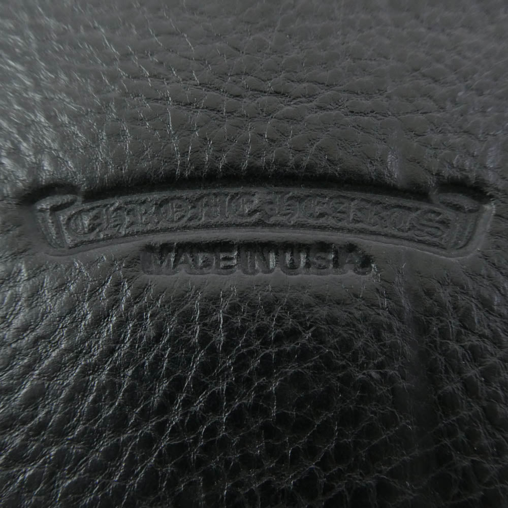 CHROME HEARTS クロムハーツ（原本無） DIGIACOMO ディジャコモ グロメット付き レザー コンパクトウォレット 財布 ブラック系【中古】