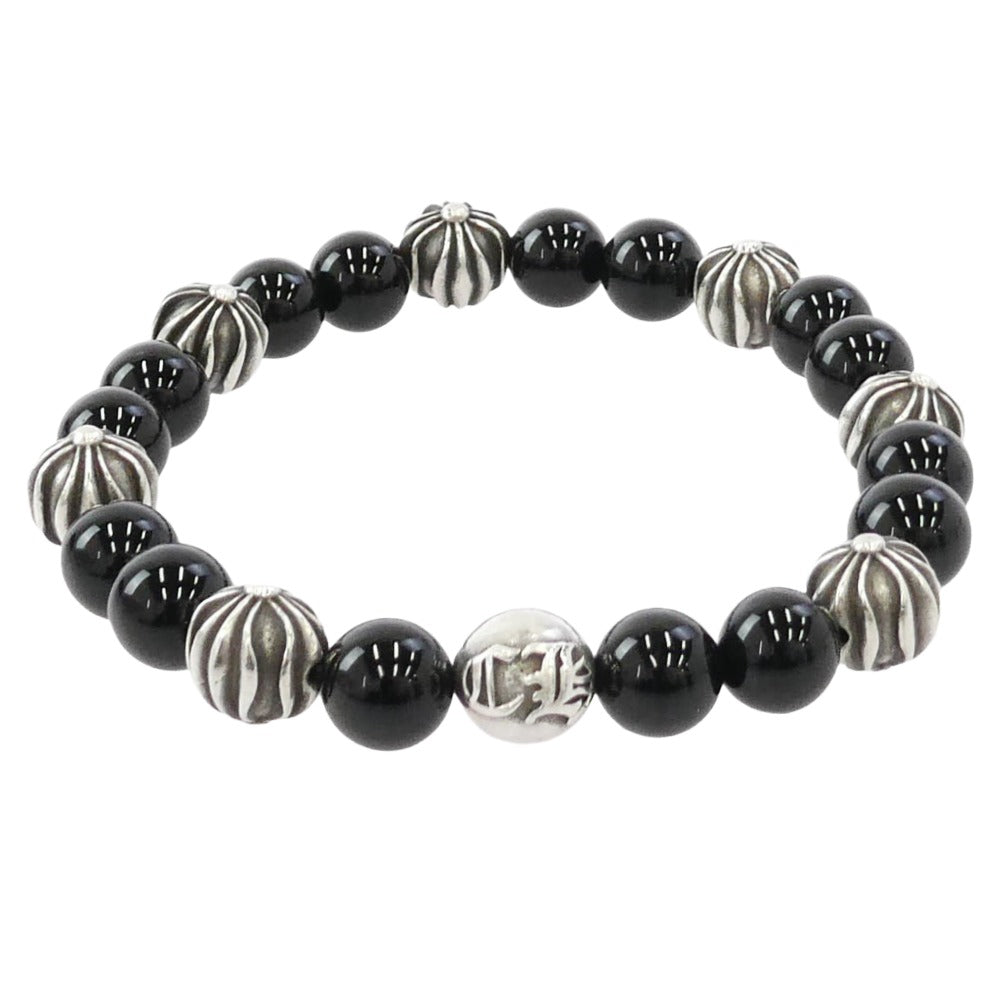 CHROME HEARTS クロムハーツ（原本無） 8mm BEAD シルバーパーツ8個 ビーズ ブレスレット シルバー系 ブラック系【中古】