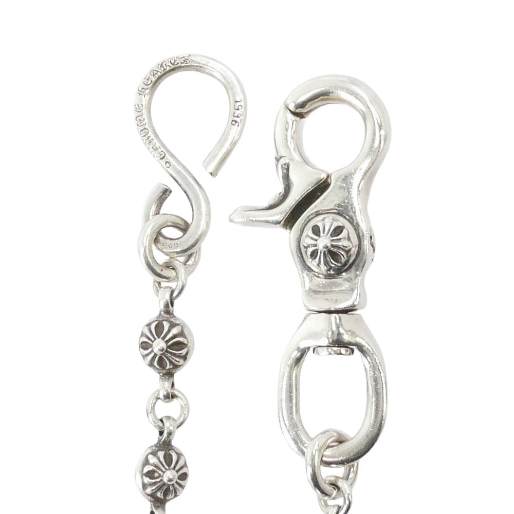 CHROME HEARTS クロムハーツ（原本無） 1BALL SHORT-S 1クリップ ショート #1 クロスボール ウォレットチェーン シルバー系【中古】