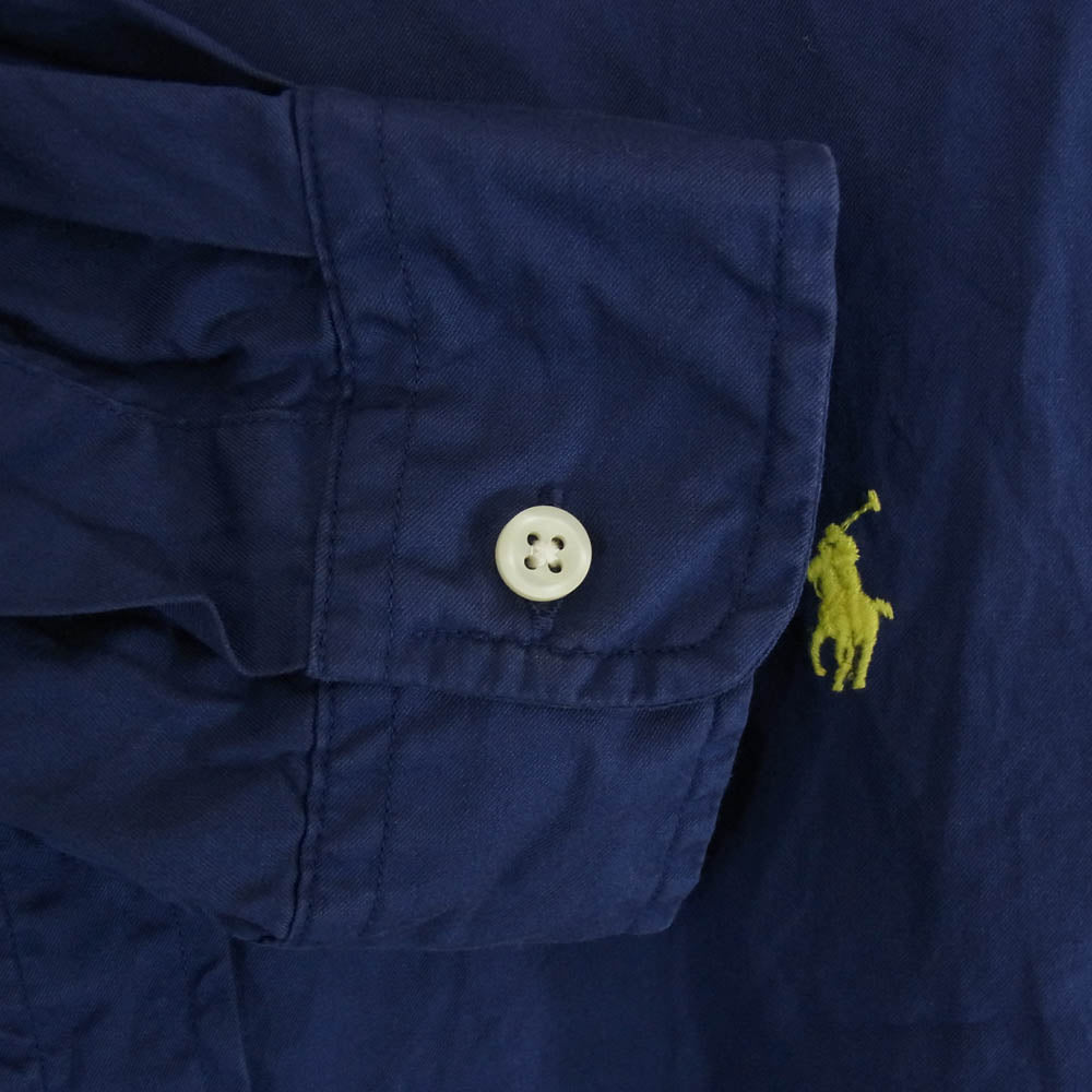 POLO RALPH LAUREN ポロ・ラルフローレン CLASSIC FIT クラシックフィット BD 長袖 シャツ ネイビー系 L【中古】