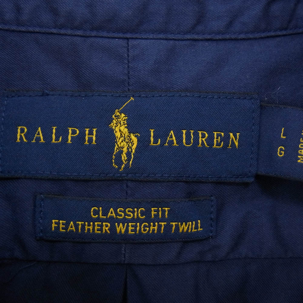 POLO RALPH LAUREN ポロ・ラルフローレン CLASSIC FIT クラシックフィット BD 長袖 シャツ ネイビー系 L【中古】