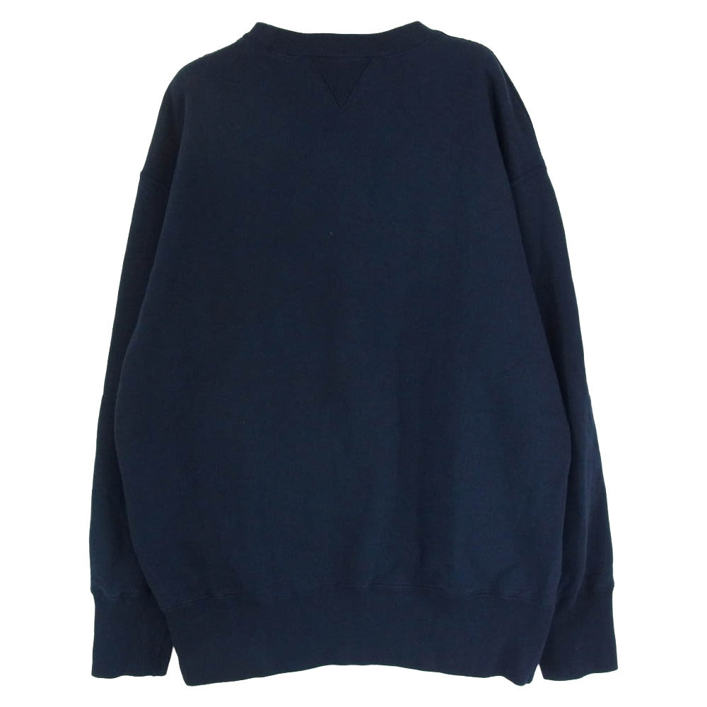 LOOPWHEELER ループウィラー BEAMS PLUS Athletic Sweat Crew Neck 両V クルー スウェット ネイビー系 L【中古】