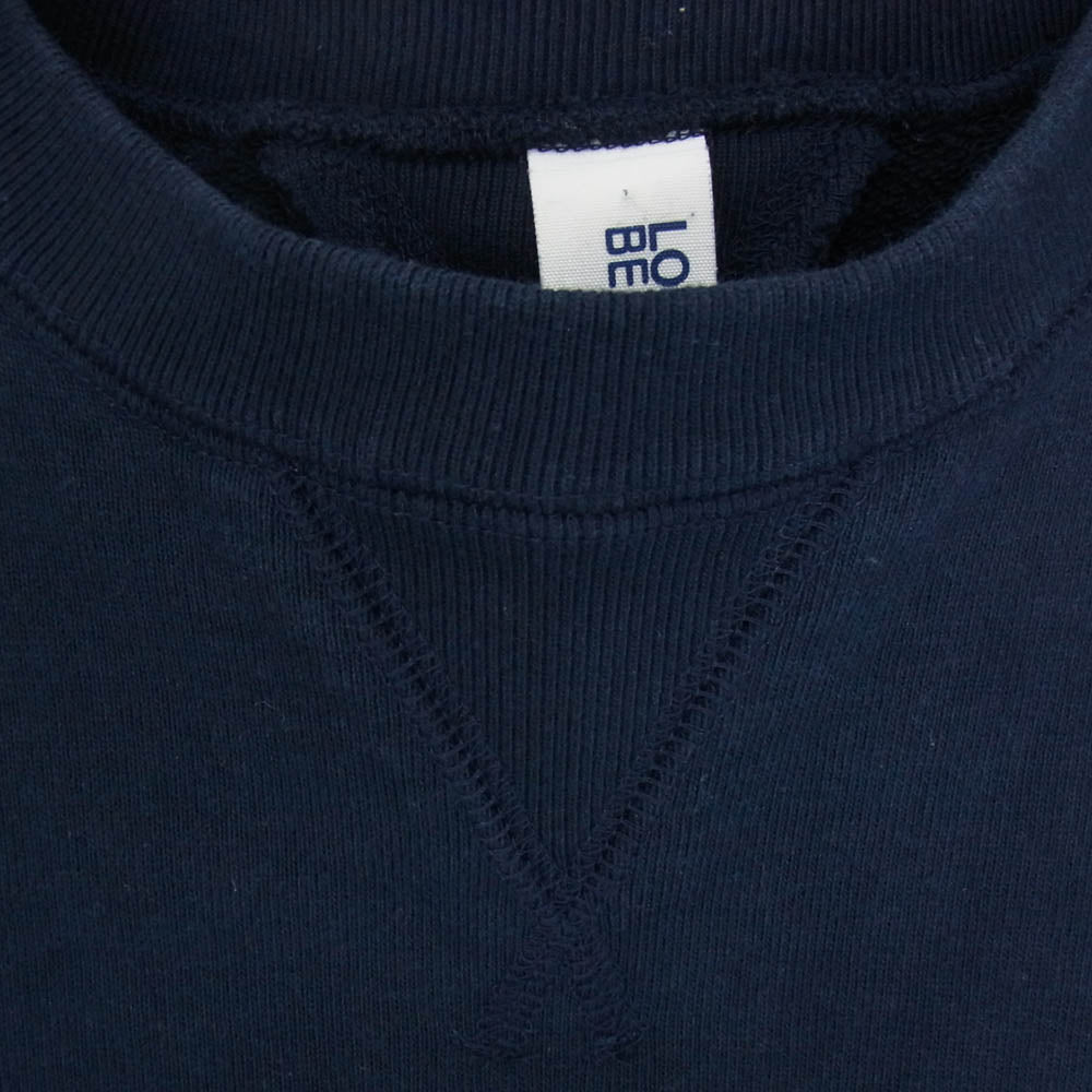 LOOPWHEELER ループウィラー BEAMS PLUS Athletic Sweat Crew Neck 両V クルー スウェット ネイビー系 L【中古】