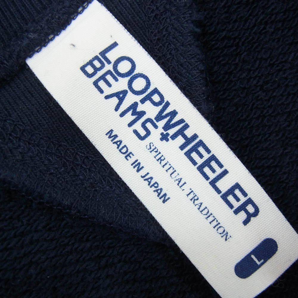 LOOPWHEELER ループウィラー BEAMS PLUS Athletic Sweat Crew Neck 両V クルー スウェット ネイビー系 L【中古】
