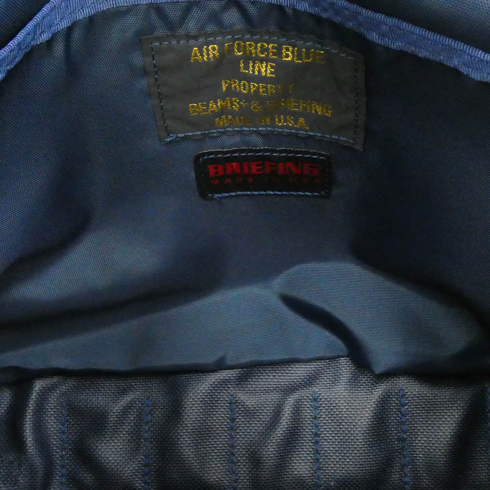 BRIEFING ブリーフィング USA製 BEAMS PLUS FLEET MESSENGER メッセンジャーバッグ ショルダーバッグ ネイビー系【中古】