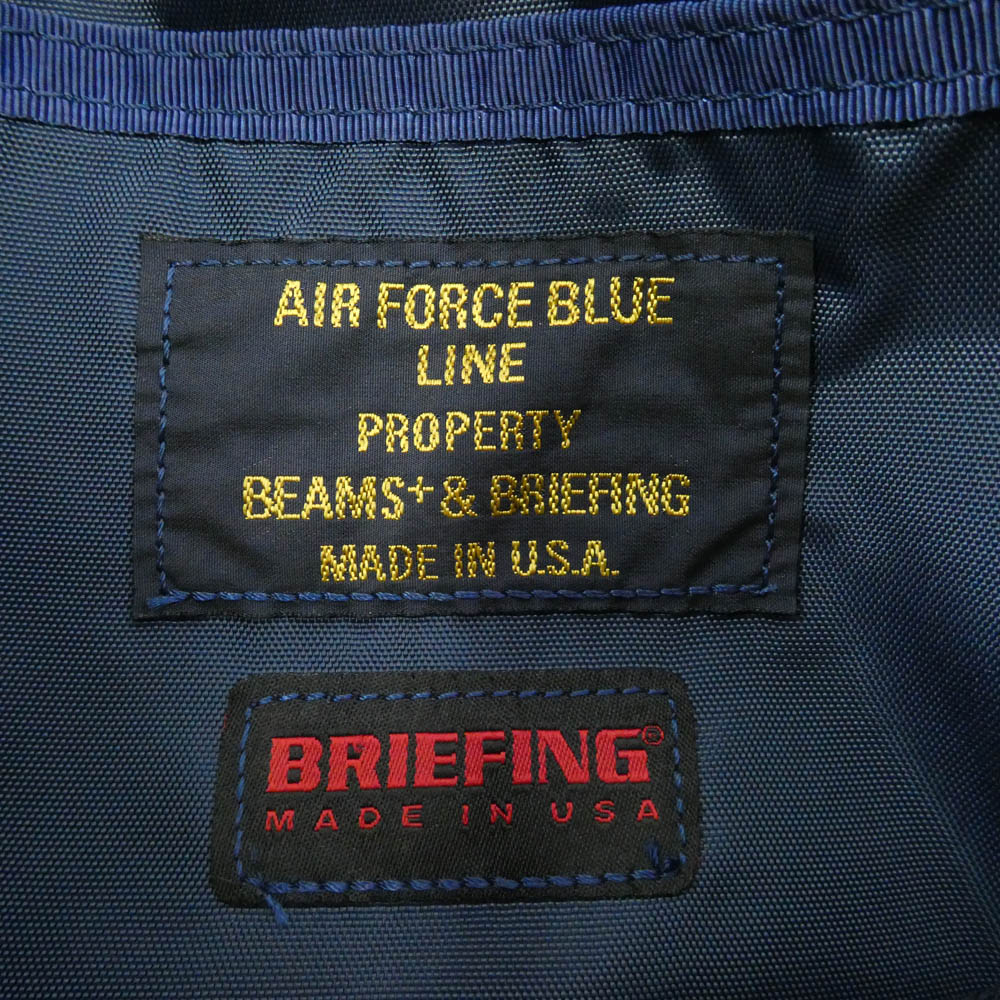 BRIEFING ブリーフィング USA製 BEAMS PLUS FLEET MESSENGER メッセンジャーバッグ ショルダーバッグ ネイビー系【中古】