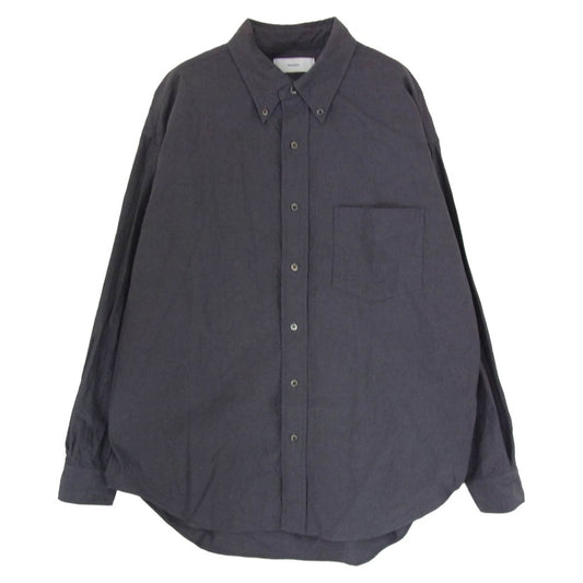GRAPHPAPER グラフペーパー 22AW GM223-50020B Oxford LS B.D Box Shirt オックスフォード オーバーサイズ ボタンダウン シャツ グレー系 1【中古】