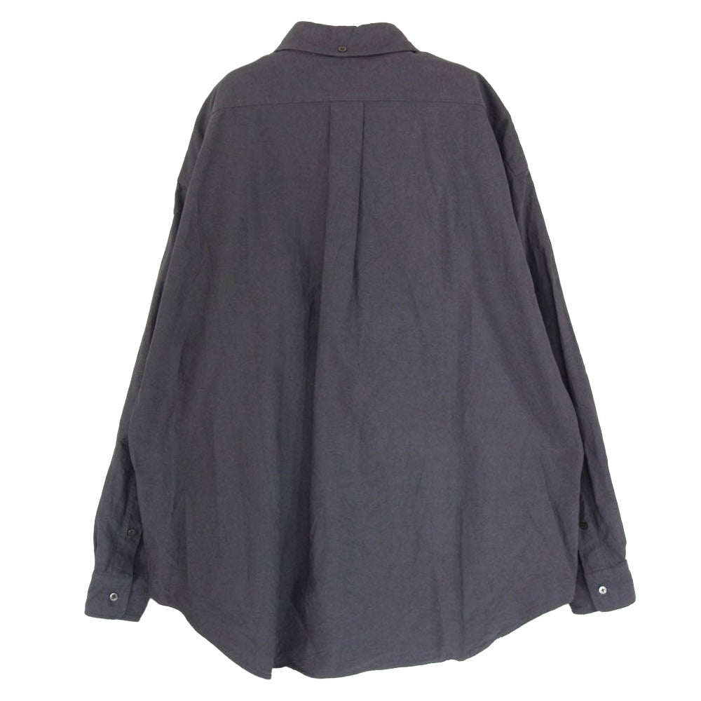 GRAPHPAPER グラフペーパー 22AW GM223-50020B Oxford LS B.D Box Shirt オックスフォード オーバーサイズ ボタンダウン シャツ グレー系 1【中古】