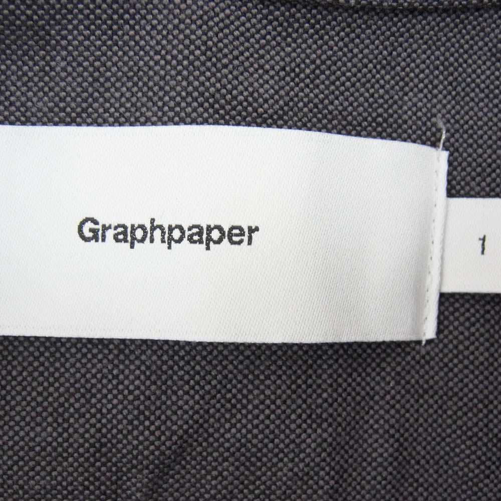 GRAPHPAPER グラフペーパー 22AW GM223-50020B Oxford LS B.D Box Shirt オックスフォード オーバーサイズ ボタンダウン シャツ グレー系 1【中古】