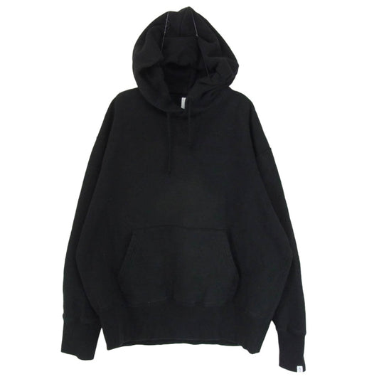 LOOPWHEELER ループウィラー Super Heavy Weight Sweat Pullover Hoodie プルオーバー スウェット パーカー ブラック系 L【中古】