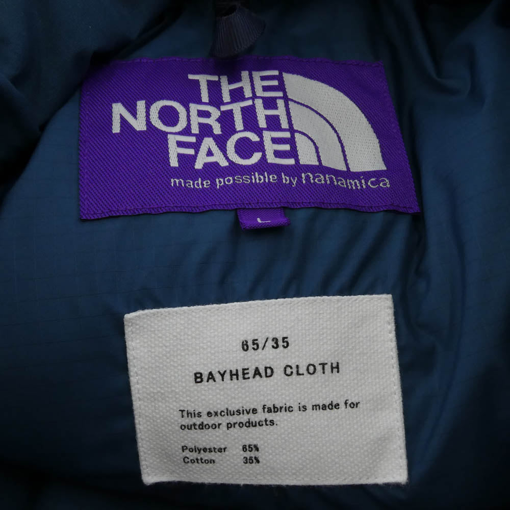 THE NORTH FACE ノースフェイス ND2362N PURPLE LABEL パープルレーベル 65/35 Sierra Vest シエラ ダウン ベスト ブルー系 L【中古】