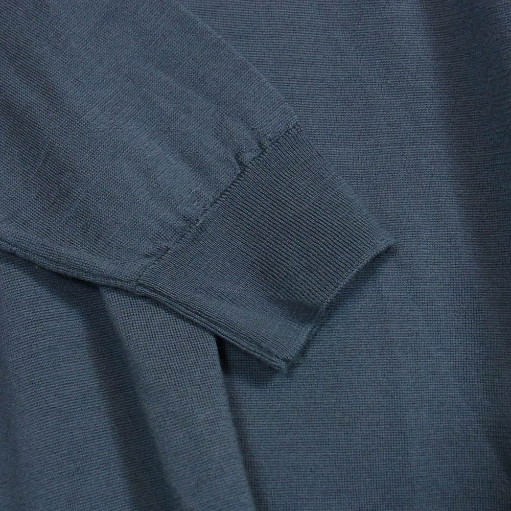 JOHN SMEDLEY ジョンスメドレー メリノウール 30G Vネック ニット ダークグレー系 L【中古】