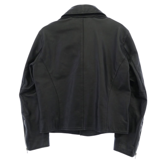 BEAMS ビームス QUATTROCCH クアトロッキ シープスキン ラムレザー ダブルライダース ジャケット ブラック系 50【美品】【中古】