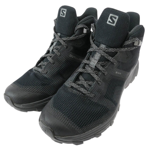 salomon サロモン 411211 OUTline Prism mid GTX アウトライン プリズム ミッド ゴアテックス スニーカー ブラック系 24.5cm【中古】