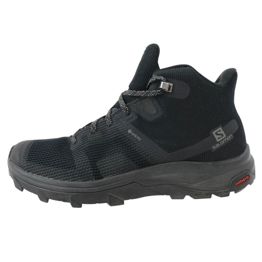 salomon サロモン 411211 OUTline Prism mid GTX アウトライン プリズム ミッド ゴアテックス スニーカー ブラック系 24.5cm【中古】